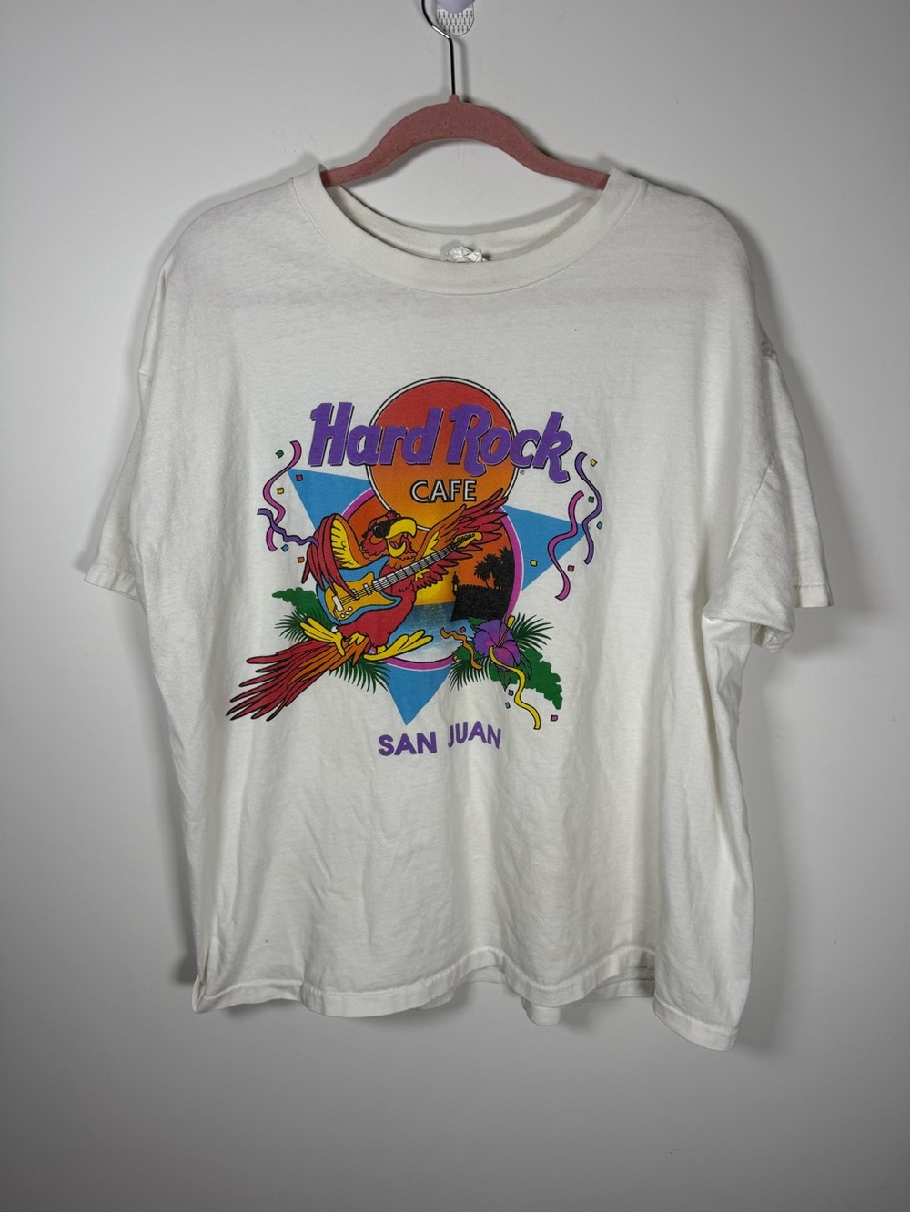 💛 HARD ROCK CAFE | Vintage Parrot San Juan Puerto Rico Tee Size XL AS IS